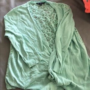 American Eagle lace back cardigan